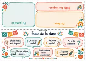 Vorschau - Bildkarten - Lesezeichen/Namensschild Spanisch - Frases de la clase/verbos - Seite 3
