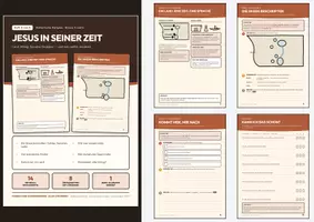 Vorschau - Arbeitsblätter - JESUS IN SEINER ZEIT Land, Alltag, Sprache, Gruppen — und was später dazukam - Deckblatt