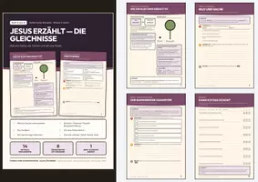 Vorschau - Arbeitsblätter - JESUS ERZÄHLT — DIE GLEICHNISSE Bild und Sache, vier Formen und die eine Pointe - Deckblatt