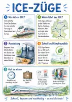 Vorschau - Arbeitsblätter - Lernplakat + AB mit Fragen zum Thema "Der ICE-Zug" + Lösungsblatt + Infografik - Deckblatt