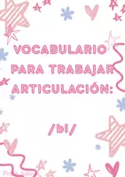Vista previa - Refuerzo / NEE / Materiales de apoyo - Vocabulario para trabajar articulación - /bl/: Profe Juleva - Portada