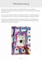 Vorschau - Mal- und Bastelvorlagen - Kunstidee: Bunte Eisbären (Vorlage & Anleitung) - Seite 1