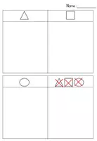 Vorschau - Arbeitsblätter - 1. Klasse Formen ausschneiden & zuordnen: Kreis, Dreieck, Viereck - Seite 1