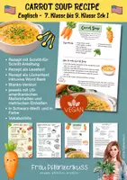 Vorschau - Unterrichtsreihen - Englisches Rezept Karottensuppe Carrot Soup ab 7. Klasse - Deckblatt