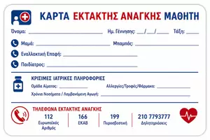 Προεπισκόπηση - Υποστηρικτικό υλικό / Ειδική αγωγή - Κάρτα Έκτακτης Ανάγκης Μαθητή (2 Εκδοχές) | Εκτυπώσιμο PDF - Σελίδα 3