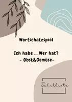 Vorschau - Spiele - Wortschatzspiel "Ich habe...Wer hat?" - Obst&Gemüse - Deckblatt