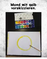 Vorschau - Mal- und Bastelvorlagen - Fledermäuse bei Vollmond - Seite 1