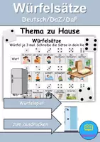 Vorschau - Arbeitsblätter - Materialpaket - Schreiben und Sprache Thema zu Hause / wohnen / Möbel & Räume - DaZ/DaF / Deutsch - Seite 1