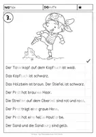 Vorschau - Arbeitsblätter - Lesen und Malen | Piraten | dreifach differenziert ab Kl. 1 - Seite 3