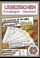 Vorschau - Mal- und Bastelvorlagen - Lesezeichen für den Schulbeginn (kleines Geschenk für Schüler oder Lehrerkollegen) - Deckblatt