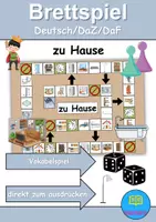 Vorschau - Arbeitsblätter - Materialpaket - Brettspiele - zu Hause / wohnen / Möbel & Räume - DaZ/DaF / Deutsch / Sachunterricht - Seite 1