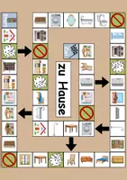 Vorschau - Arbeitsblätter - Materialpaket - Brettspiele - zu Hause / wohnen / Möbel & Räume - DaZ/DaF / Deutsch / Sachunterricht - Seite 2