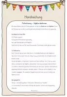 Vorschau - Aufgabenkarten - Partnertraining: Adjektive bestimmen (Kl. 2/3) - Seite 1
