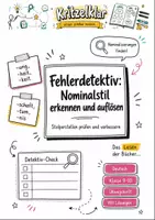 Vorschau - Stundenentwürfe - Fehlerdetektiv: Nominalstil erkennen und auflösen – Deutsch Klasse 9-10 - Deckblatt