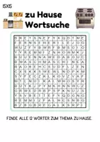 Vorschau - Spiele - Wortsuchspiel/Wortsuche/Suchsel zu Hause / wohnen / Möbel & Räume (Grundschule) - 4 Varianten - Seite 2