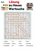 Vorschau - Spiele - Wortsuchspiel/Wortsuche/Suchsel zu Hause / wohnen / Möbel & Räume (Grundschule) - 4 Varianten - Seite 3