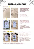 Vorschau - Mal- und Bastelvorlagen - Kunstprojekt: Geist an Halloween - Seite 1