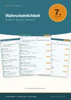 Vorschau - Arbeitsblätter - Wahrscheinlichkeit Mathematik 7 Realschule - Deckblatt