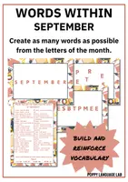 Vorschau - Spiele - Words within - September -Wortschatzaufbau-Spiel - Deckblatt