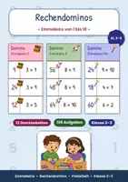Vorschau - Spiele - Materialpaket - Rechendomino Komplettpaket – Einmaleins & Einsdurcheins 1–10 (Klasse 2–3) - Seite 1