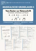 Vorschau - Stundenentwürfe - Musikalische Grundlagen 3 – Vom Raster zur Notenschrift - Deckblatt