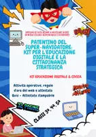 anteprima - Altro tipo di materiale - Patentino del Super-Navigatore | Kit educazione digitale e cittadinanza (Classi 3ª, 4ª, 5ª) - Pagina di copertina