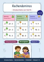 Vorschau - Spiele - Einsdurcheins Rechendomino – Kettenspiel Reihen 1 bis 10 + Mix & Quadrataufgaben (Klasse 2–3) - Deckblatt