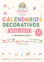 Vista previa - Decoración del aula - Calendarios decorativos 2026-2027 para el aula - Portada