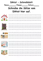 Vorschau - Arbeitsblätter - Diktat - Thema zu Hause / wohnen / Möbel & Räume - DaZ/DaF / Deutsch (Klasse 1 bis 4) - Seite 2
