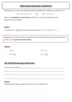 Vorschau - Stundenentwürfe - Unterrichtsreihe gebrochenrationale Funktionen - Seite 1