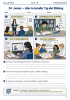 Vorschau - Arbeitsblätter - Internationaler Tag der Bildung Arbeitsblatt Klasse 7–8 - Deckblatt