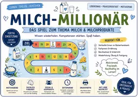 Vorschau - Spiele - Milch-Millionär 🥛 | Lernspiel zu Milch & Milchprodukten | Berufsschule, Bäckerhandwerk - Deckblatt