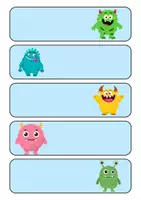 Vorschau - Anderer Materialtyp - Monster-Namenskärtchen für die Klasse - Seite 1