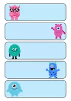 Vorschau - Anderer Materialtyp - Monster-Namenskärtchen für die Klasse - Seite 3