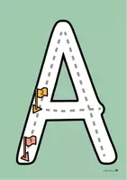 Vorschau - Arbeitsblätter - Buchstaben nachspuren Grundschrift – Buchstabenstraße mit Auto - Seite 2