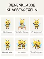 Vorschau - Arbeitsblätter - Klassenregeln Bienenklasse - Deckblatt