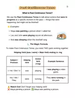 Vorschau - Arbeitsblätter - Past Continuous / Progressive Tense (Klassen 3–5 / ESL) – Arbeitsblätter & Web-Quiz - Seite 3