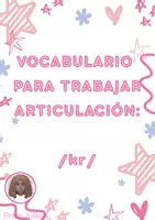 Vista previa - Refuerzo / NEE / Materiales de apoyo - Vocabulario para trabajar articulación- /kr/: Profe Julieva - Portada