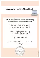 Vorschau - selbst erstellte Schriftarten - ideenwelle_bold - Schriftart - Deckblatt