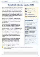 Vorschau - Arbeitsblätter - Tag der Demokratie Arbeitsblatt Klasse 7–8 - Seite 1