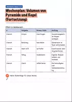 Vorschau - Unterrichtsreihen - Volumen: Pyramide und Kegel – Wochenplan Klasse 9-10 - Seite 2