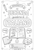 anteprima - Etichette / Segnalibri - Kit copertina classe seconda (tutte le discipline) - Pagina 1