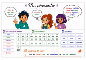 Aperçu - Apprentissages en autonomie - Marcapaginas Me presento + Memento Fecha de hoy - Page de couverture