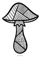 Vorschau - Mal- und Bastelvorlagen - Zendoodle Pilze - Fensterbilder Herbst - Seite 3