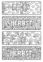 Vorschau - Arbeitsblätter - Herbst Lesezeichen Ausmalen & Basteln - Seite 1