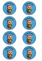 Vorschau - Bildkarten - Buttons Eulenklasse 🦉| 7 Motive in 6 Farben für einen starken Klassenstart - Seite 1