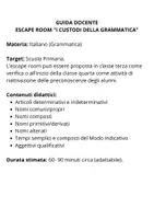 anteprima - Esercizi - ESCAPE ROOM digitale "I CUSTODI DELLA GRAMMATICA" - Pagina 2