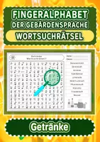 Vorschau - Spiele - Wortsuchrätsel mit dem Fingeralphabet der Gebärdensprache – Getränke - Deckblatt
