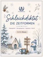 Vorschau - Arbeitsblätter - Schleichdiktat Zeitformen - Winter ☃️❄️ - Deckblatt