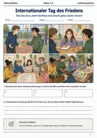 Vorschau - Arbeitsblätter - Internationaler Tag des Friedens Arbeitsblatt Klasse 7–8 - Deckblatt